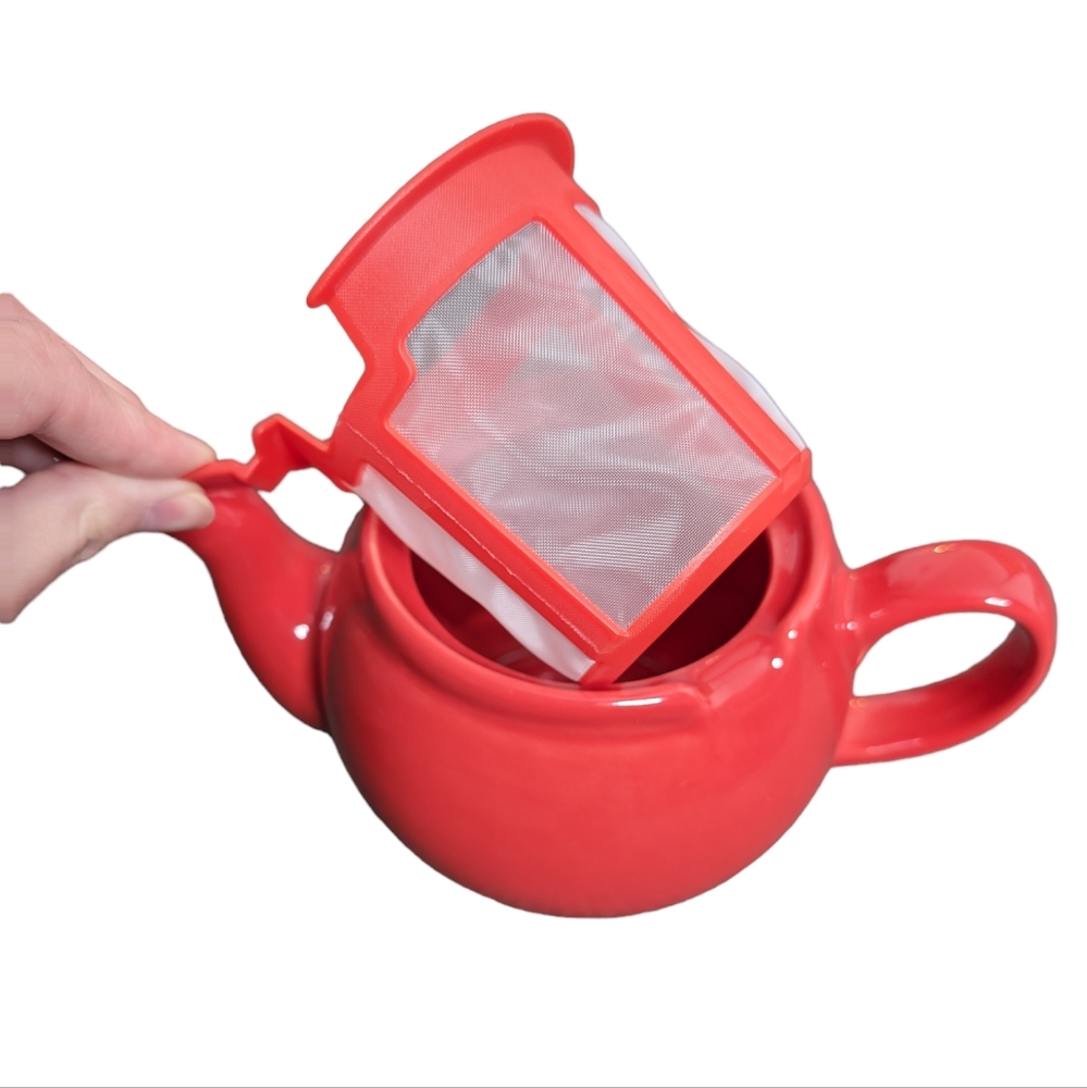 The Republic of Tea Scarlett Cha I'tsford Teapot with Lid and Infuser New In Box - Picture 4 of 15